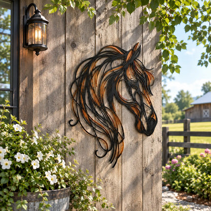Horse Head Metal Wall Art