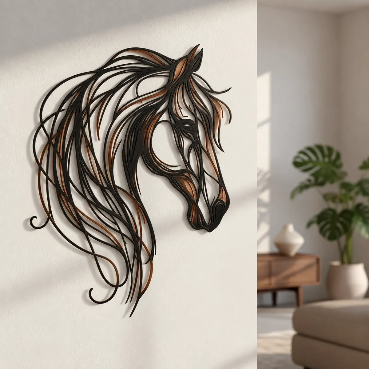 Horse Head Metal Wall Art
