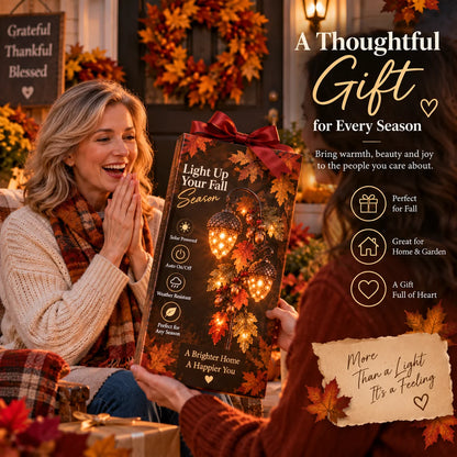 🔥 Last Day 49% Off-🍁 Autumn Acorn Glow™ – Solar Double Acorn Garden Stake Light