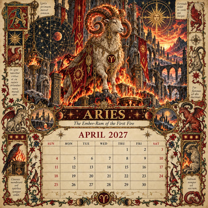 2027 Zodiac Grimoire Calendar™ | 12 Signs, 12 Forbidden Chapters