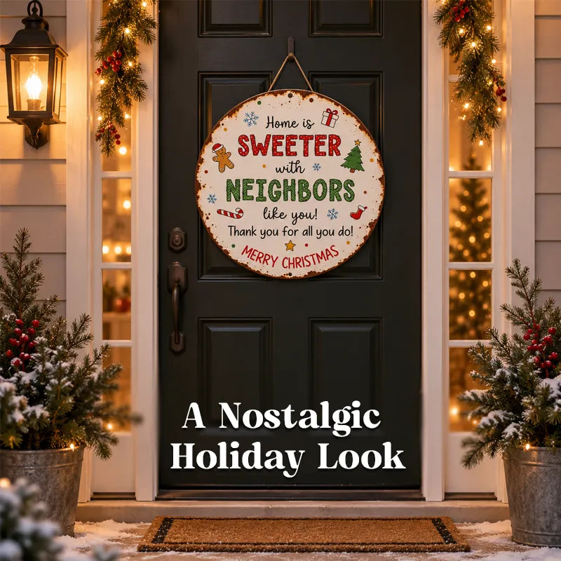 Vintage Christmas Neighbor Sign