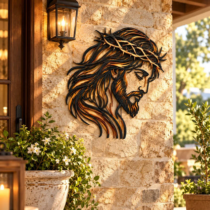 ✝️ Crown of Grace Jesus Metal Wall Art™ – Rustic Faith-Inspired Christian Wall Decor(✨Buy 2 Free Shipping)