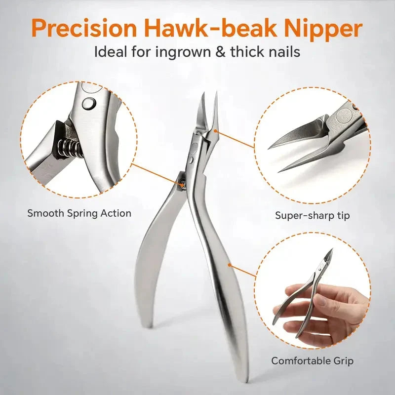 Stainless Steel Ingrown Toenail Clipper Set – Precise, Sturdy, Portable ✨