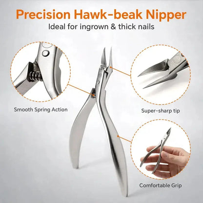 Stainless Steel Ingrown Toenail Clipper Set – Precise, Sturdy, Portable ✨