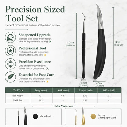 Stainless Steel Ingrown Toenail Clipper Set – Precise, Sturdy, Portable ✨