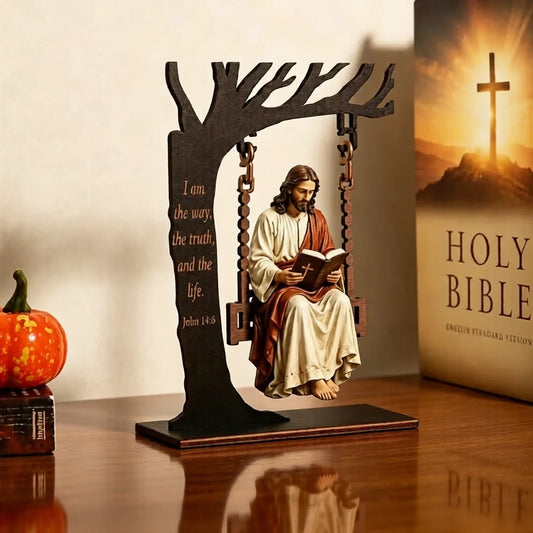 🔥last Day 49% Off - ✝️📚christian Jesus Swing Ornament