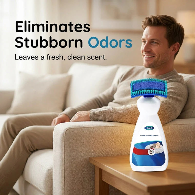 💧No-Rinse Sofa & Carpet Cleaner with Integrated Scrub Brush