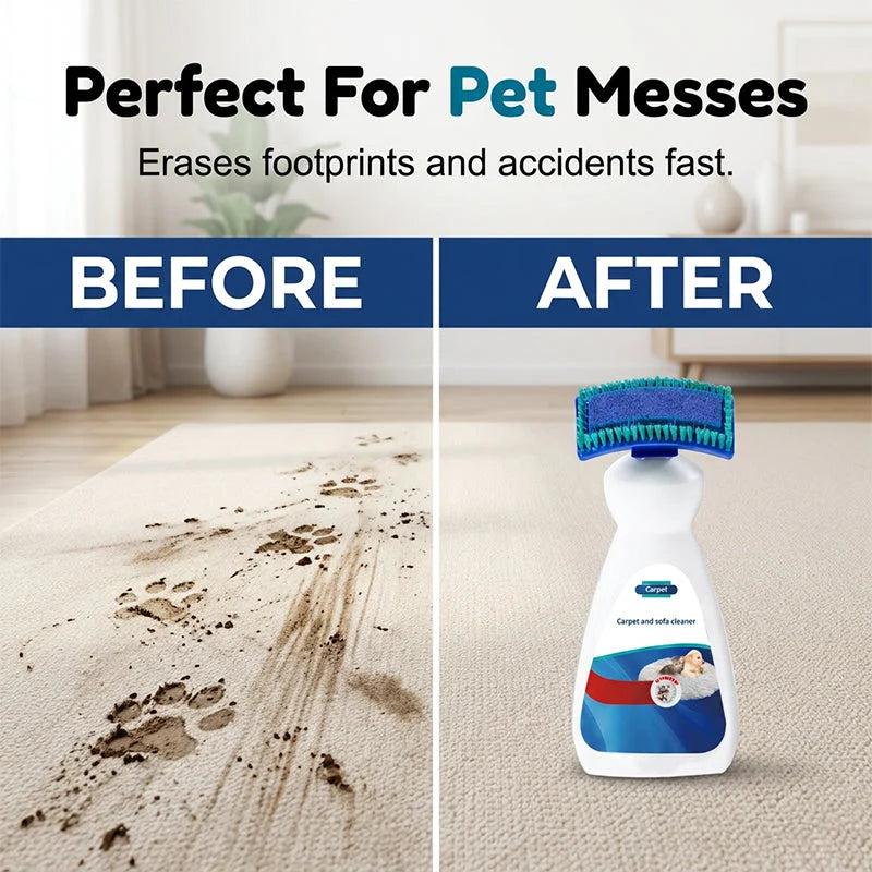 💧No-Rinse Sofa & Carpet Cleaner with Integrated Scrub Brush