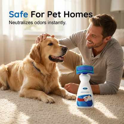 💧No-Rinse Sofa & Carpet Cleaner with Integrated Scrub Brush