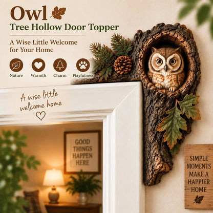 🎅🐿️Chipmunk Tree Hollow Door Topper | Woodland Animal Doorway Decor For Cozy Nature Homes