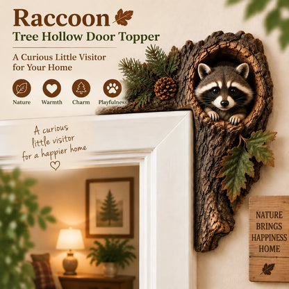 🎅🐿️Chipmunk Tree Hollow Door Topper | Woodland Animal Doorway Decor For Cozy Nature Homes