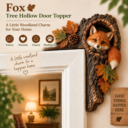 🎅🐿️Chipmunk Tree Hollow Door Topper | Woodland Animal Doorway Decor For Cozy Nature Homes