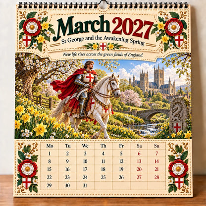 🗡️🐉 - 2027 England St George “faith, Courage & Protection” Wall Calendar