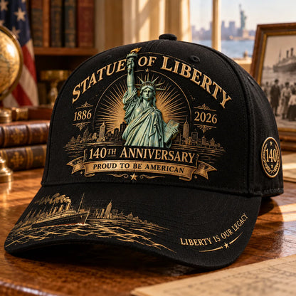 💝last Day 49% Off - 🗽 Statue Of Liberty 140th Anniversary 1886–2026 – Premium Embroidered Heritage Cap | Cotton-poly Blend • Detailed Embroidery • Adjustable Fit 🇺🇸
