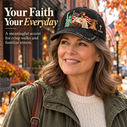 ✝️🇺🇸 Faith & Freedom American Heritage Embroidered Cap