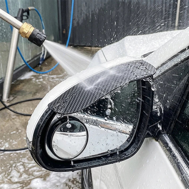 Adjustable Blind Spot Mirrors With Rain Visor