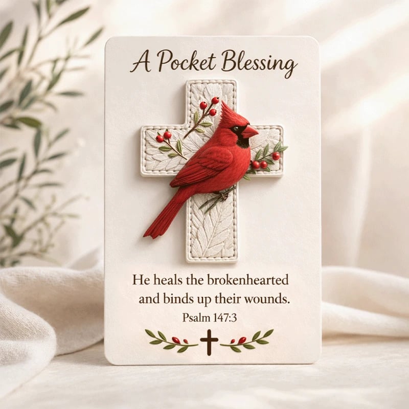 🙏🕊️ Christian Bird Pocket Cross Gift for Peace & Encouragement