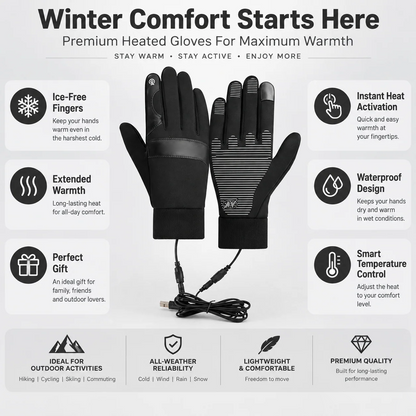 Winter Outdoor Warm Electric Heated Gloves