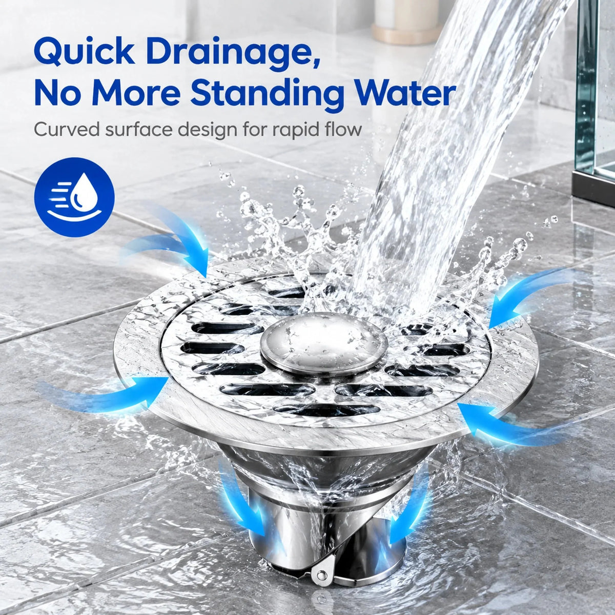🛁 Thickened Stainless Steel Floor Drain | Anti-Odor & Anti-Pest Design