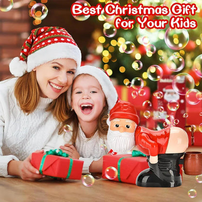 🎅ready For Christmas!🎄funny Santa Bubble Blowing Machine – Music, Lights & Christmas Bubble Fun