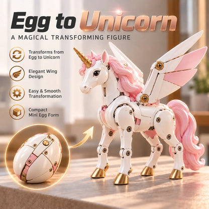 🦄 2-in-1 Transforming Mechanical Unicorn Egg – Winged Fantasy Figure