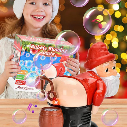 🎅ready For Christmas!🎄funny Santa Bubble Blowing Machine – Music, Lights & Christmas Bubble Fun
