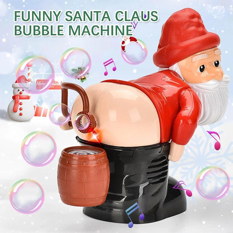 🎅ready For Christmas!🎄funny Santa Bubble Blowing Machine – Music, Lights & Christmas Bubble Fun