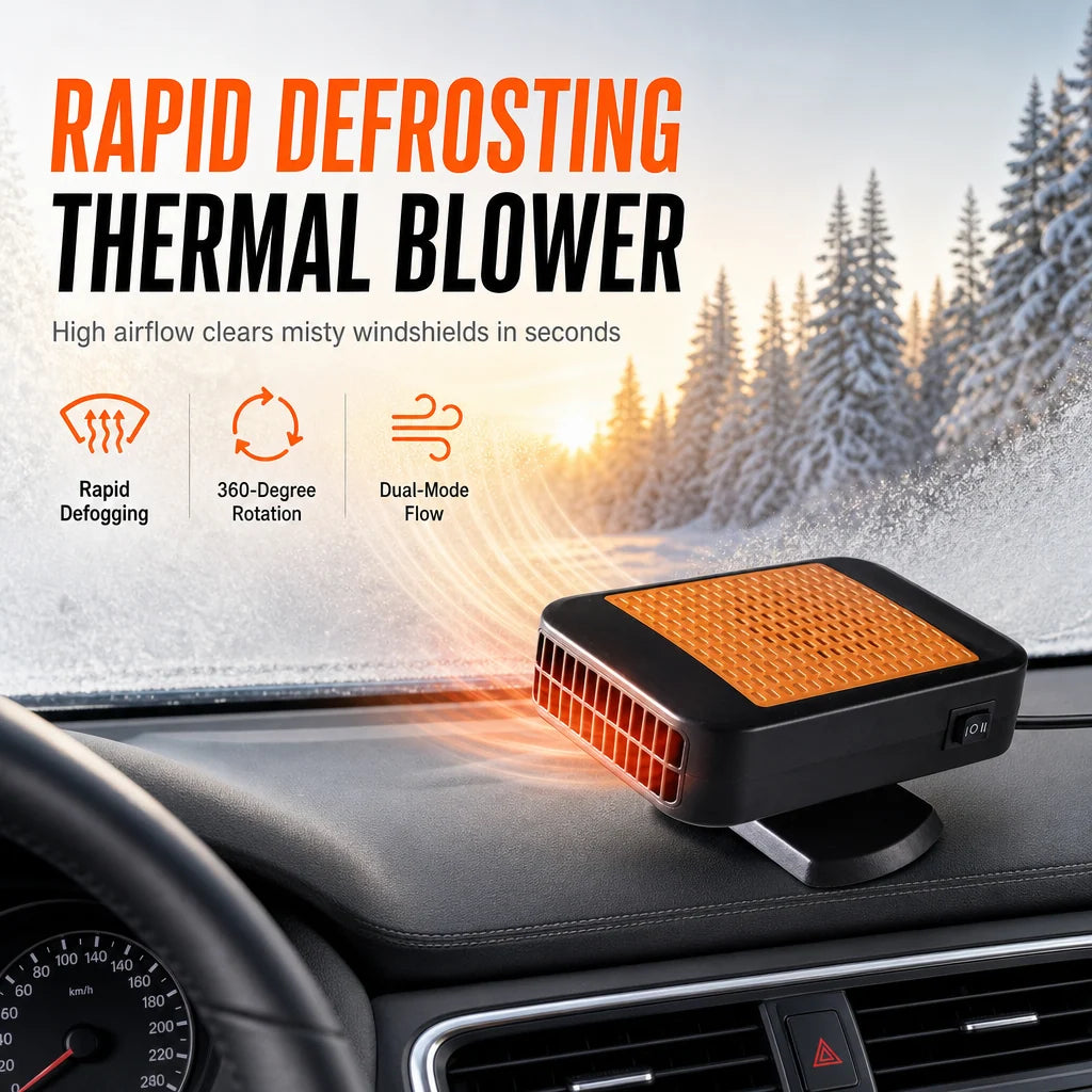 💥🚗 Rotatable 12v Car Defroster & Defogger Fan