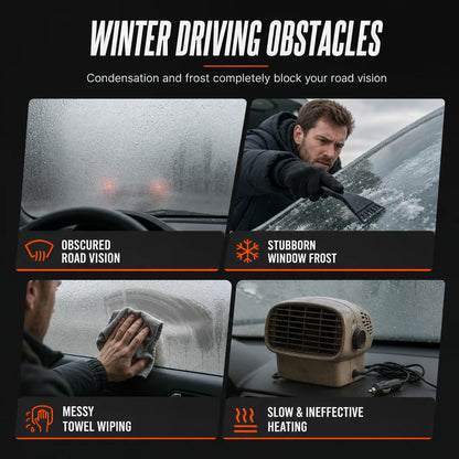 💥🚗 Rotatable 12v Car Defroster & Defogger Fan