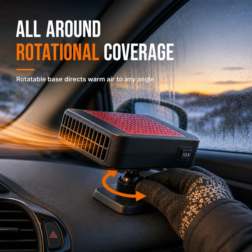 💥🚗 Rotatable 12v Car Defroster & Defogger Fan