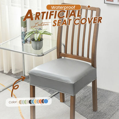 🪑 Waterproof Stretch PU Leather Dining Chair Seat Cover 💧