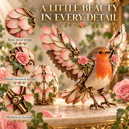 🐦 Rosewing Robin – 2-in-1 Rose Egg to Mechanical Bird Transforming Figure🌹