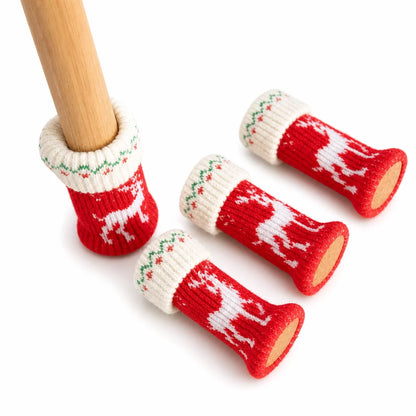 ⏰Christmas Knitted Chair Leg Covers | Non-Slip Thick Felt Floor Protector Socks, 4pcs Set
