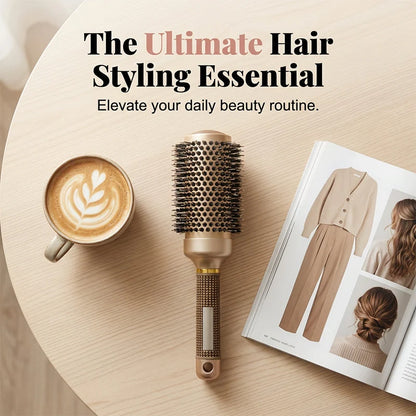 🏆 Last Day Special Price! 💇professional Volumizing Round Hair Brush – Vented Barrel, Ergonomic Grip, Salon Results ✨