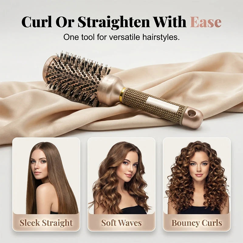 🏆 Last Day Special Price! 💇professional Volumizing Round Hair Brush – Vented Barrel, Ergonomic Grip, Salon Results ✨
