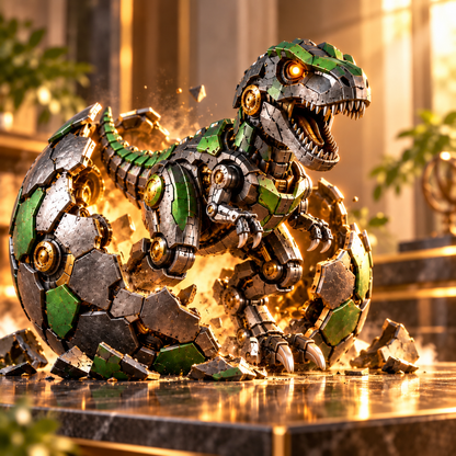 🦖🔥 Mechanical T-Rex Egg – From Mysterious Egg to Mighty Robotic Dinosaur! 🥚