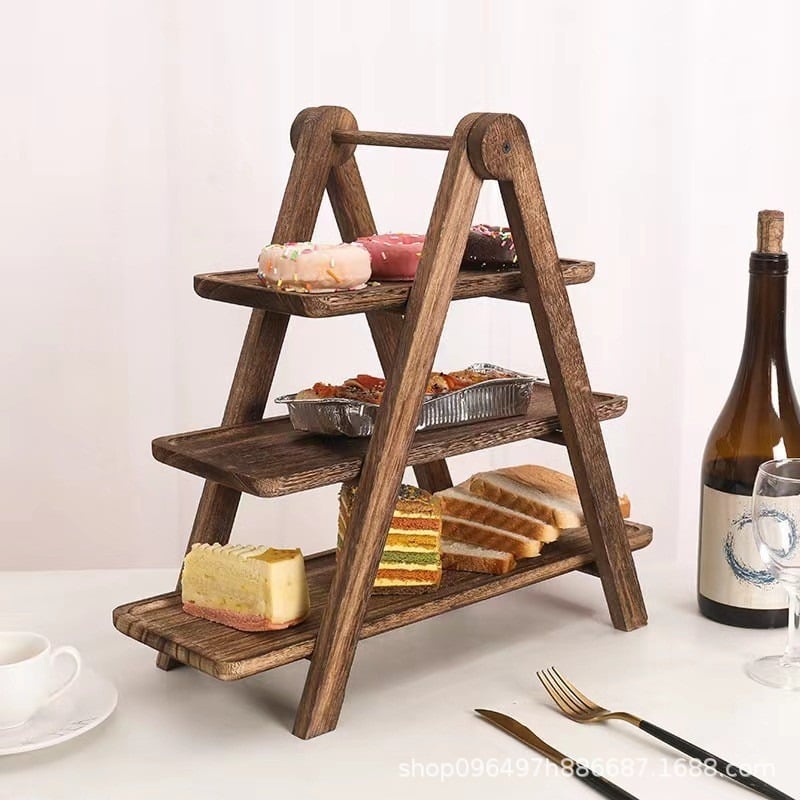 🎁Buy 2 Free Shipping✨ 3-Tier Wooden Serving Tray Stand