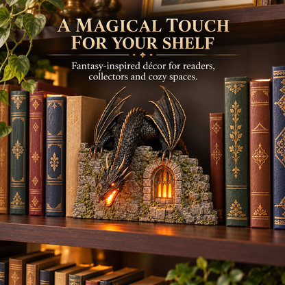 Dragon Humidifier with Flame Effect – A Touch of Fantasy Magic for Your Reading Nook