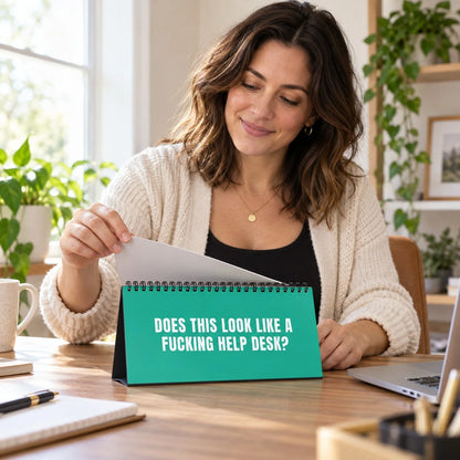 ✨NOT TODAY! Unfiltered Desk Status Flip Sign — 12 Messages