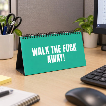 ✨NOT TODAY! Unfiltered Desk Status Flip Sign — 12 Messages