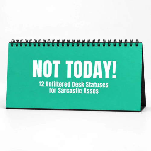 ✨NOT TODAY! Unfiltered Desk Status Flip Sign — 12 Messages