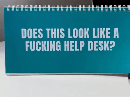 ✨NOT TODAY! Unfiltered Desk Status Flip Sign — 12 Messages