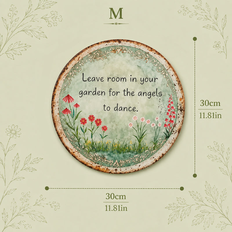 ✨ Angel Dance Round Metal Wall Sign