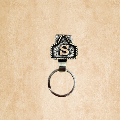 Western A–Z Initial Keychain