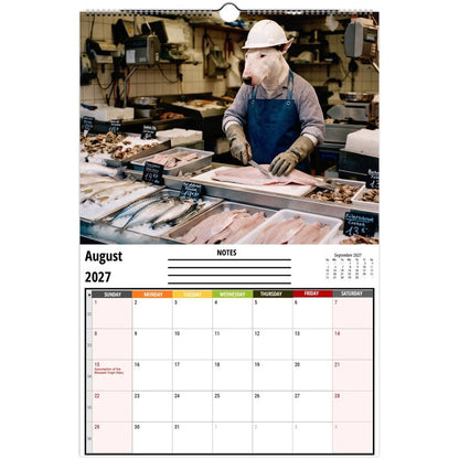 🤣Bull Terriers at Work 2027 Wall Calendar – 12 Months of Professional Puppy Chaos