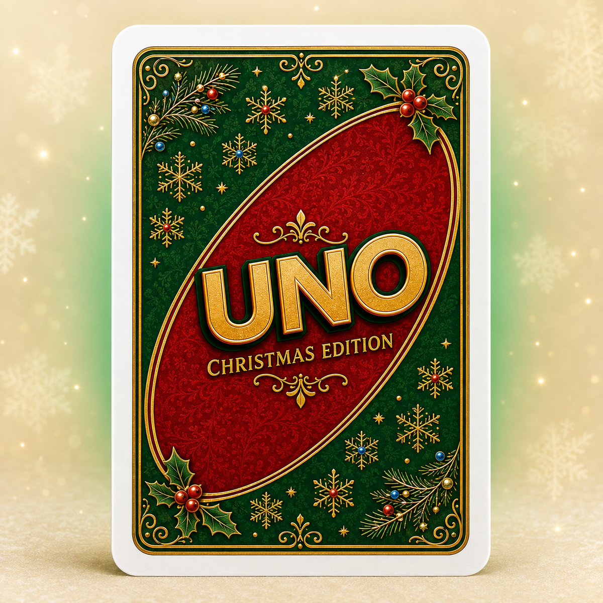🃏UNO Christmas Edition🎄 Holiday Family Card Game with 112 Festive Cards