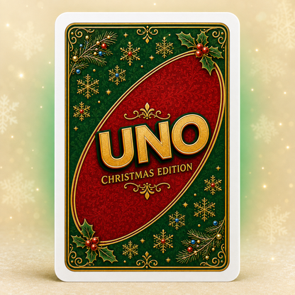 🃏UNO Christmas Edition🎄 Holiday Family Card Game with 112 Festive Cards