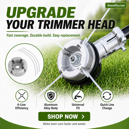 ⚙️ 48% OFF NOW! 🌿 Aluminum Trimmer Head – 4-Line Cutting & Universal Fit – Heavy-Duty & Easy Line Replacement 🏡