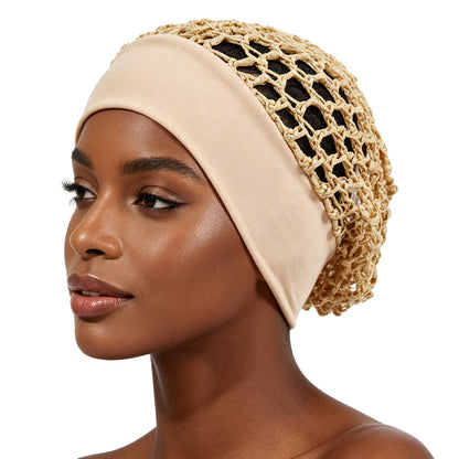 Stretchy Wide-Edge Sleeping Cap , Soft Protection Bonnet for Nighttime Hair Care & Beauty💤