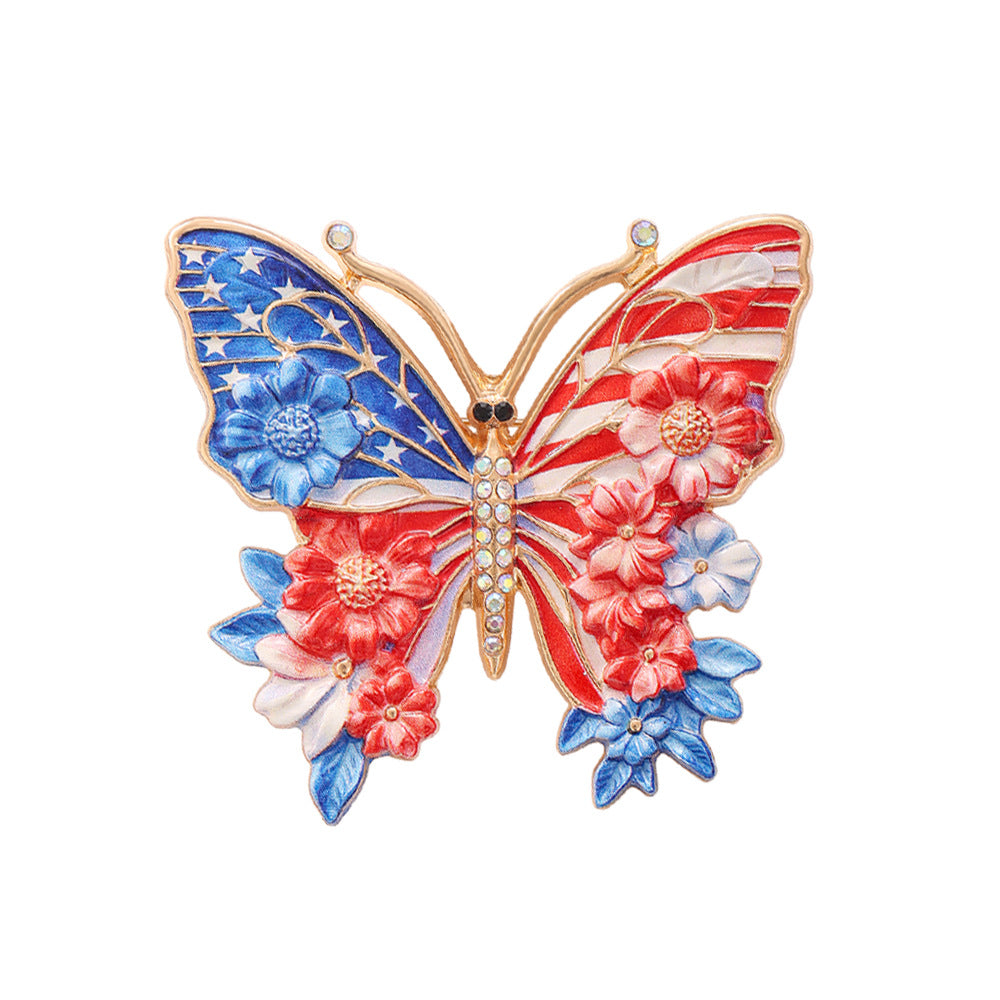 US 250th Anniversary Butterfly Shape Brooch Pin